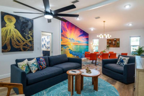 NEW! Blue Iguana! Tropical backyard oasis with heated pool, hot tub, fire table, and more!